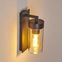 Lampes Industrielles-hofstein Applique murale Abaco Anthracite, 1 lumière