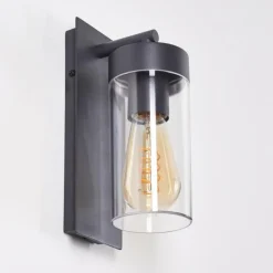 Lampes Industrielles-hofstein Applique murale Abaco Anthracite, 1 lumière