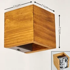 hofstein Applique murale Adak LED Bois foncé, 1 lumière