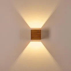 hofstein Applique murale Adak LED Bois foncé, 1 lumière