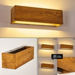 hofstein Applique murale Adak LED Bois foncé, 1 lumière
