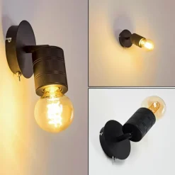 Luminaires Scandinaves-hofstein Applique murale Ajaccio Noir, 1 lumière