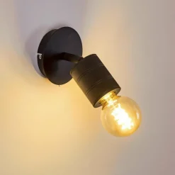 Luminaires Scandinaves-hofstein Applique murale Ajaccio Noir, 1 lumière