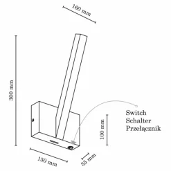 hofstein Applique murale Alabahama LED Écru, 1 lumière