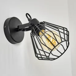 Lampes Industrielles-hofstein Applique murale Albreda Noir, 1 lumière