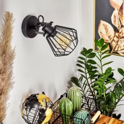 Lampes Industrielles-hofstein Applique murale Albreda Noir, 1 lumière