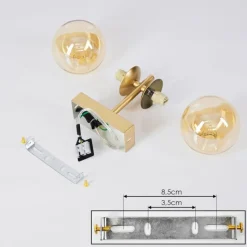 hofstein Applique murale Alden Laiton, 2 lumières