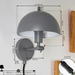 hofstein Applique murale Alikata Noir, 1 lumière