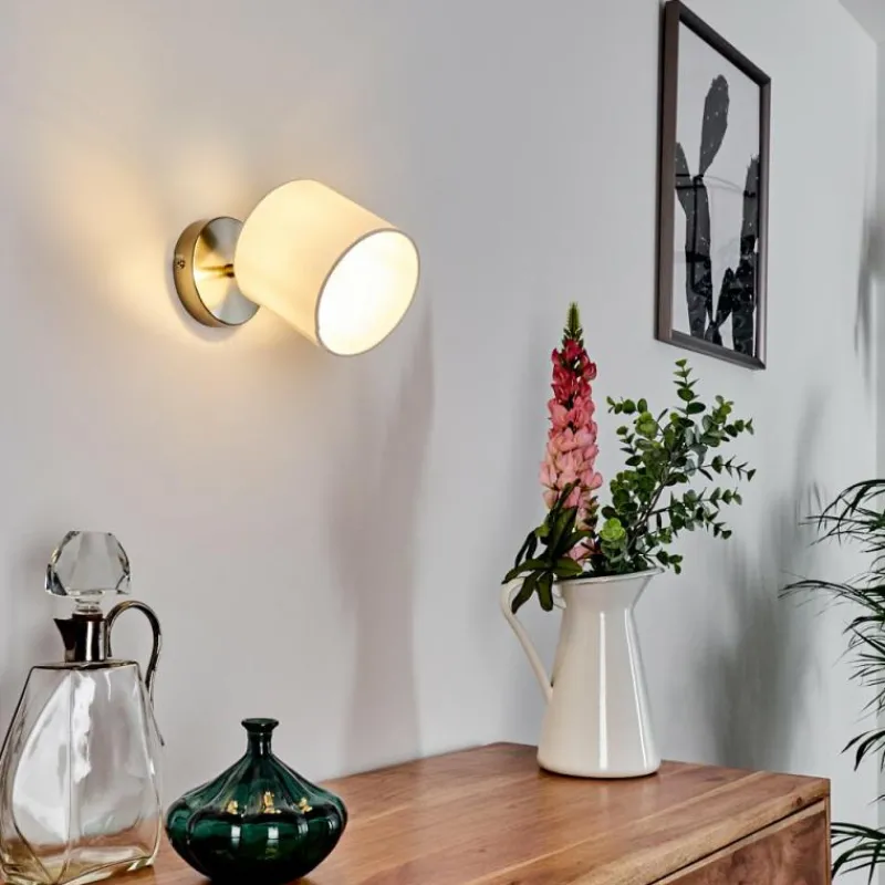 Lampes En Tissu-hofstein Applique murale Alsen Nickel mat, 1 lumière