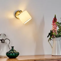 Lampes En Tissu-hofstein Applique murale Alsen Nickel mat, 1 lumière