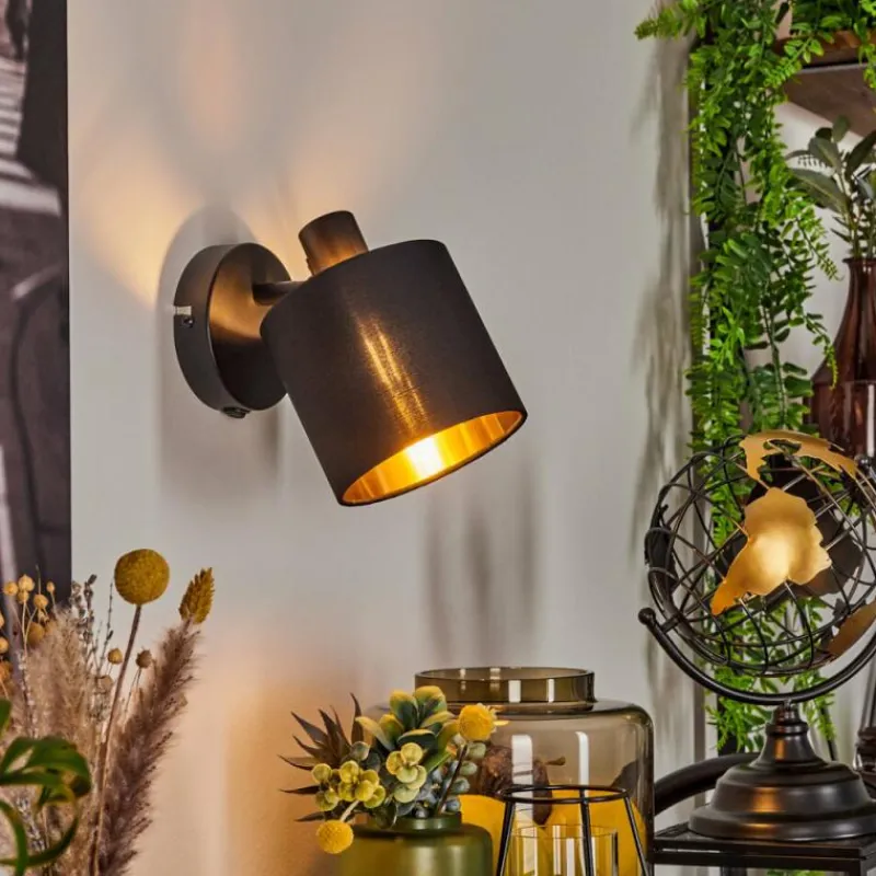 Lampes Dorées-hofstein Applique murale Alsen Noir, 1 lumière