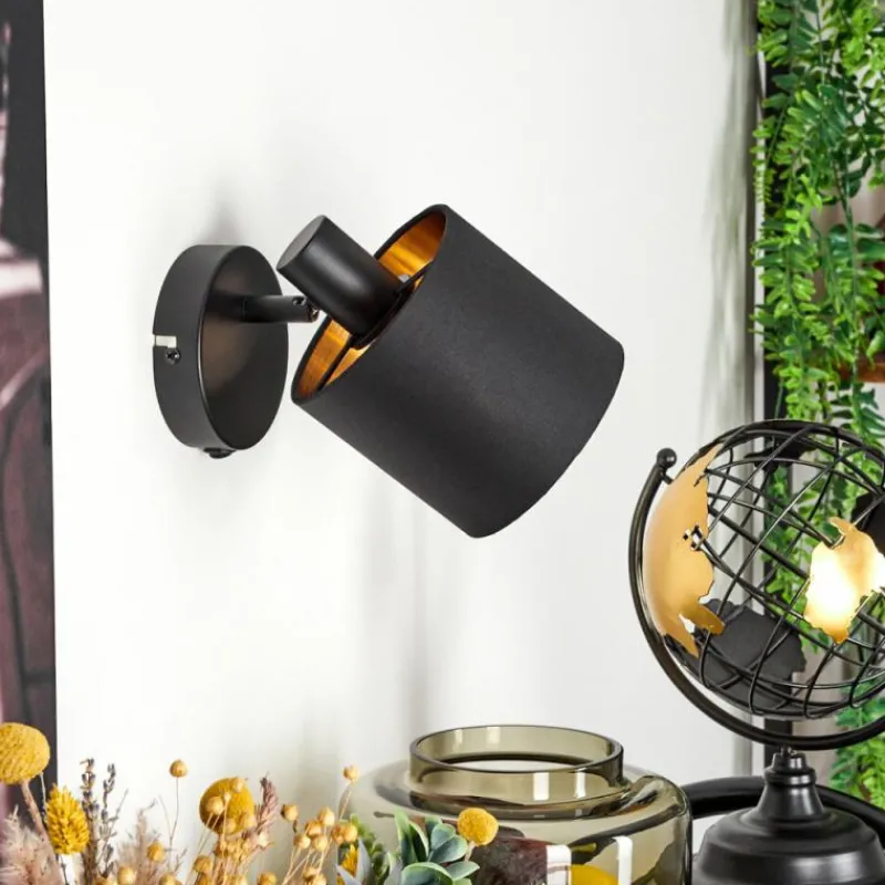 Lampes Dorées-hofstein Applique murale Alsen Noir, 1 lumière