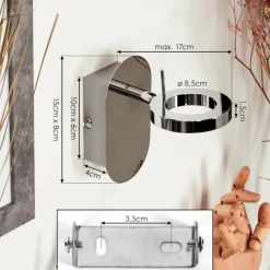 hofstein Applique murale Altamahaw LED Argenté, 1 lumière