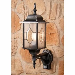 hofstein Applique murale Amapala Noir, 1 lumière, Détecteur de mouvement