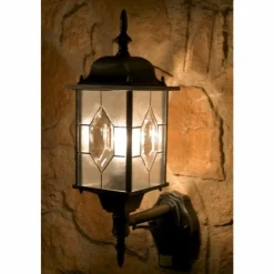 hofstein Applique murale Amapala Noir, 1 lumière, Détecteur de mouvement