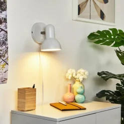 hofstein Applique murale Ambousi Chrome, Blanc, 1 lumière