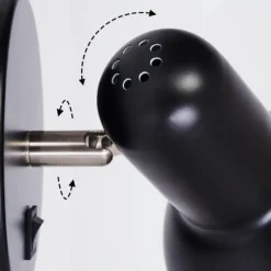 hofstein Applique murale Ambousi Chrome, Noir, 1 lumière* Appliques