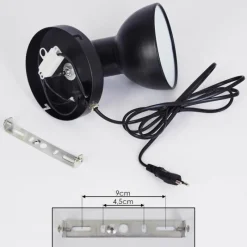 hofstein Applique murale Ambousi Chrome, Noir, 1 lumière* Appliques