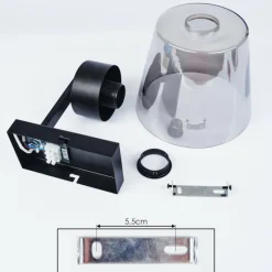 hofstein Applique murale Angelshaug Noir, 1 lumière