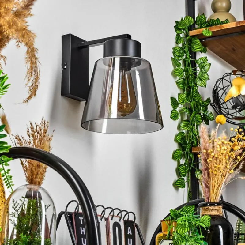 hofstein Applique murale Angelshaug Noir, 1 lumière