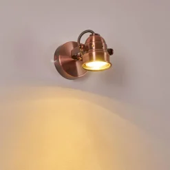 Lampes Industrielles-hofstein Applique murale Aniak LED Cuivre, 1 lumière