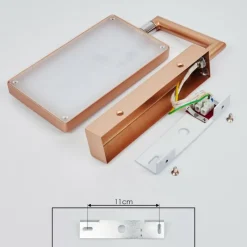 Lampes Industrielles-hofstein Applique murale Anneau LED Chrome, Cuivre, 1 lumière