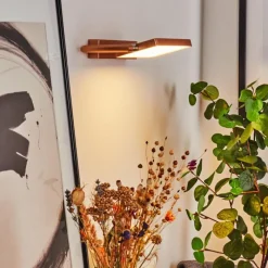 Lampes Industrielles-hofstein Applique murale Anneau LED Chrome, Cuivre, 1 lumière