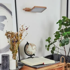 Lampes Industrielles-hofstein Applique murale Anneau LED Chrome, Cuivre, 1 lumière