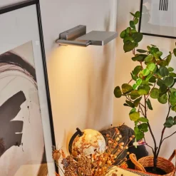 Lampes Industrielles-hofstein Applique murale Anneau LED Chrome, Argenté, 1 lumière