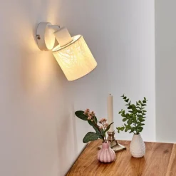 Lampes Vintages & Rétros-hofstein Applique murale Antalya Blanc, 1 lumière