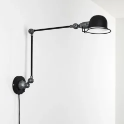 Lampes Industrielles-hofstein Applique murale Arild Gris, Noir, 1 lumière