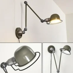 Lampes Vintages & Rétros-hofstein Applique murale Arild Vert, Noir, 1 lumière