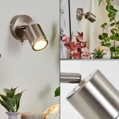 hofstein Applique murale Autilla LED Nickel mat, 1 lumière