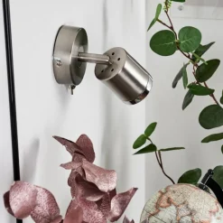 hofstein Applique murale Autilla LED Nickel mat, 1 lumière