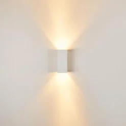 hofstein Applique murale Aversa Blanc, 2 lumières