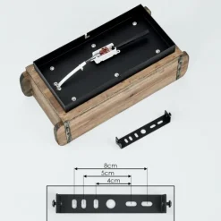 Lampes Vintages & Rétros-hofstein Applique murale Avestruz Écru, Noir, 1 lumière