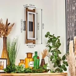 hofstein Applique murale Ayajasco LED Couleur bois, Écru, Noir, 1 lumière