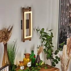 hofstein Applique murale Ayajasco LED Couleur bois, Écru, Noir, 1 lumière