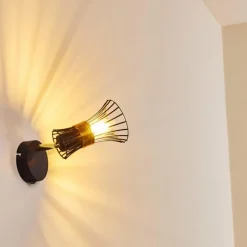 Lampes Dorées-hofstein Applique murale Ayen Noir doré, 1 lumière