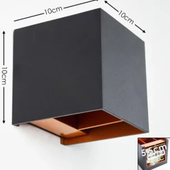 hofstein Applique murale Badajoz Cuivre, Noir, 1 lumière