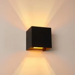 hofstein Applique murale Badajoz Cuivre, Noir, 1 lumière