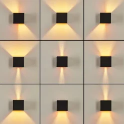 hofstein Applique murale Badajoz Cuivre, Noir, 1 lumière