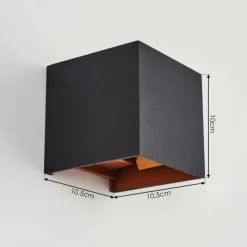 hofstein Applique murale Badajoz Cuivre, Noir, 1 lumière