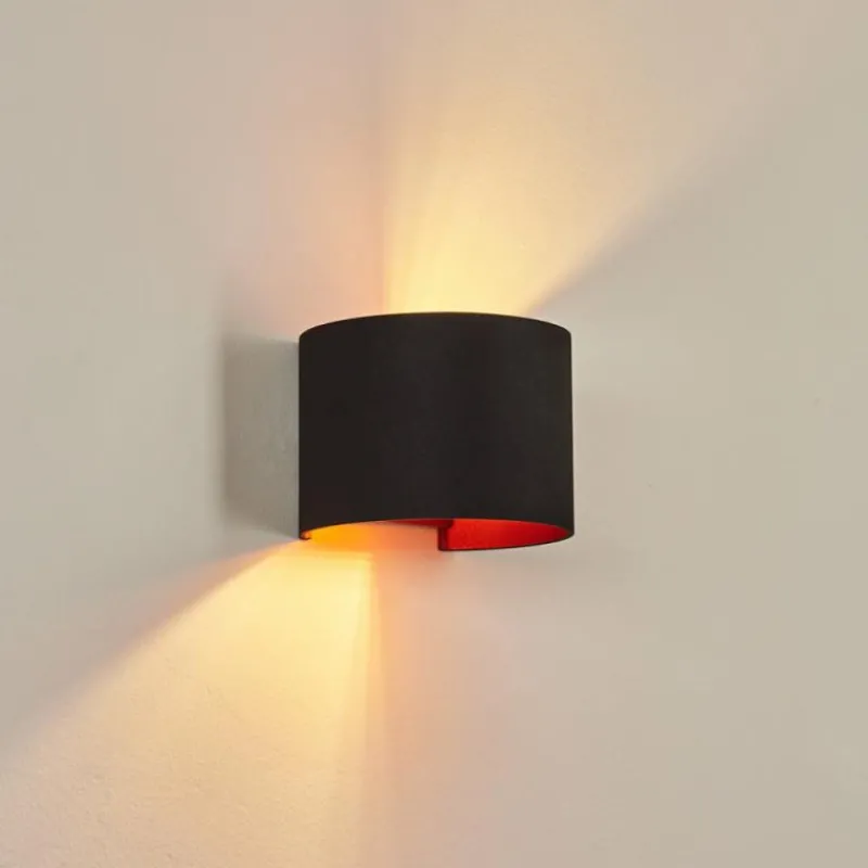 hofstein Applique murale Badajoz Cuivre, Noir, 1 lumière