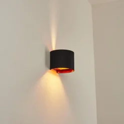 hofstein Applique murale Badajoz Cuivre, Noir, 1 lumière