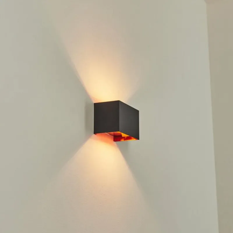 hofstein Applique murale Badajoz Cuivre, Noir, 1 lumière