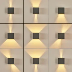 hofstein Applique murale Badajoz Gris, 1 lumière