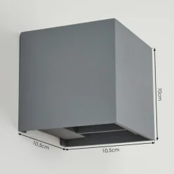 hofstein Applique murale Badajoz Gris, 1 lumière