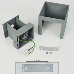 hofstein Applique murale Badajoz Gris, 1 lumière