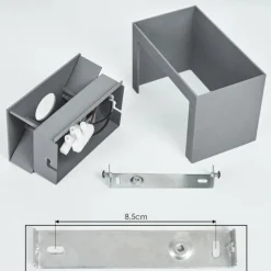 hofstein Applique murale Badajoz Gris, 1 lumière